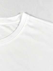 Resyla 女式休闲宽松蝴蝶结印花T恤，夏季 - 白色 - 查看 3