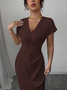 Gloray Damen elegantes hoch-anspruchsvolles Kleid in französischem Chic-Stil