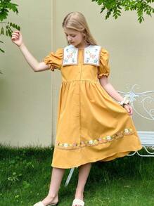 LMoss Kids LMoss Tween Girls Dresses - Yellow - View 3