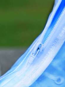 SHEIN 1 双白色透明塑料抽绳防水雨鞋套，多种尺寸，防滑、防水、防尘可重复使用鞋套，户外配件，适用于学校、办公室、家庭、旅行、鞋子收纳 - 藍色 - 查看 4