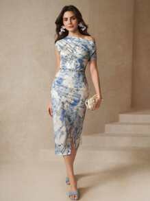 Amorya Vestido midi casual de mujer, sencillo y de moda, para uso diario