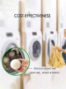 3/6pcs Wool Dryer Balls Drying Balls For Laundry,Reusable As Natural Fabric Softener, Reduce Clothing Wrinkles, Drying Clothes Faster