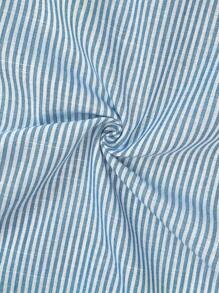 SHEIN 孕妇休闲条纹荷叶边下摆无袖连衣裙