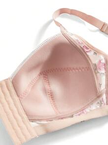 SHEIN 1 pieza Sujetador sin alambres con cierre delantero para tallas grandes - Multicolor - Ver 3
