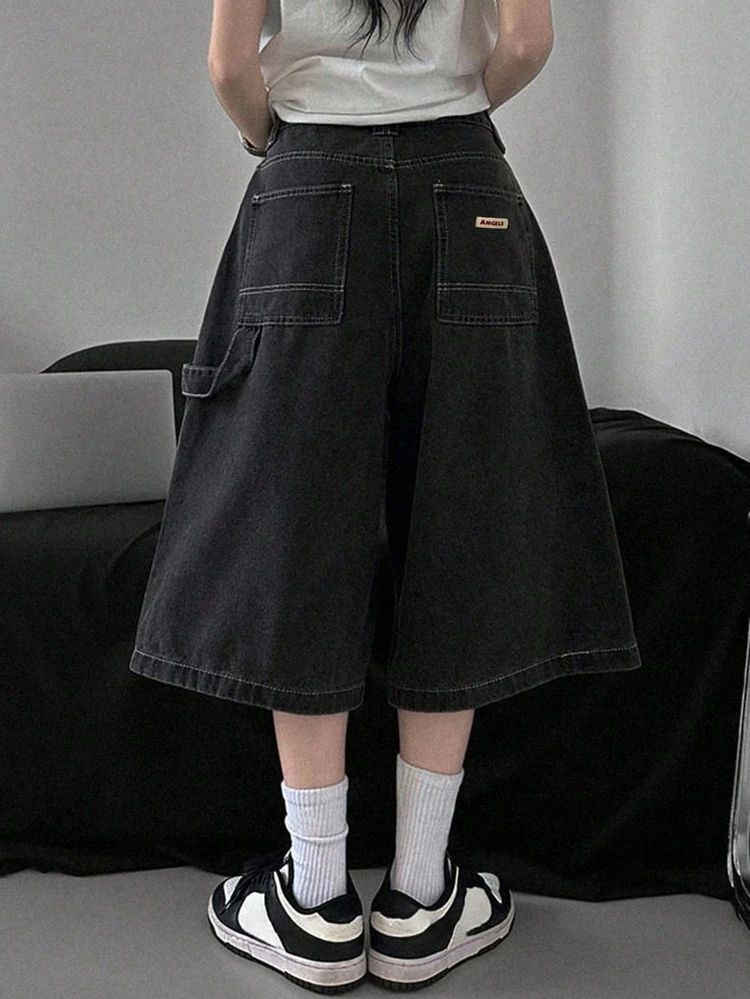 Shorts vaqueros casuales para mujer, sencillos y de moda para uso diario
