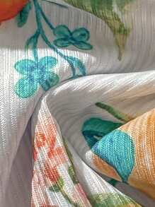 Swim Vcay Summer New Fruit Print Shell Ruffle Cute Women's Two-Piece Bikini Swimsuit - Multicolor - View 5