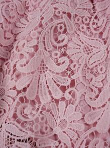 SHEIN Tall Plus Size Summer Elegant Solid Color Lace Camisole And Skirt 2 Pieces Set - Baby Pink - View 4