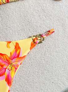 Swim Mod 2pcs/Set Women Sexy Triangle Bikini Swimsuit For Summer Beach Vacation - Multicolor - View 4