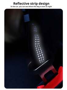 PETSIN 1pc Dog & Cat Car Harness Reflective Strap Retractable Leash, Pet Travel Car Belt With Adjustable Buckle, Automotive Pet Supplies, Popular In Europe & America - Multicolor - View 6