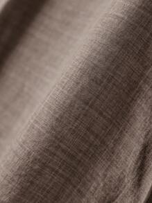 Rusticease 休闲牛仔面料衬衫和裤子 - 棕色 - 查看 4