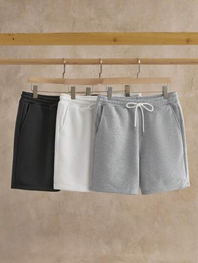 Manfinity NXTstreet 3 st/set herrshorts i enfärgat, presenter till maken, pojkvännen