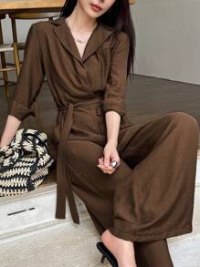 DAZY Women's Solid Color Fashionable Jumpsuit, Suitable For Summer,Back To School Clothes