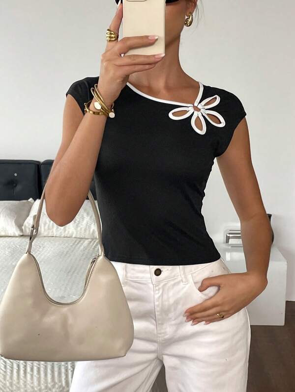 Siren Gaze Tricou cu mânecă scurtă pentru femei, la modă de vară