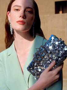 MOTF PREMIUM FASHIONABLE LUXURY SEQUIN EVENING CLUTCH