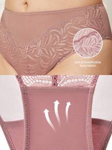 LUVLETTE Women 2pcs Sexy Lingerie Set Full Coverage Unlined Lace Elegance & Mesh Minimizer Bra Lace Bra Panty Matching Sets