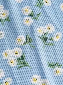 SHEIN EZwear Summer Sexy Light Blue Knit Bodycon Mini Dress With Spaghetti Strap,Sun Dresses For Women,Sundress - Baby Blue - View 4