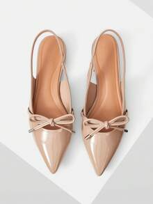 MOTF PREMIUM ZAPATOS PLANOS CON PUNTA PUNTIAGUDA Y DETALLE DE LAZO - Albaricoque - Ver 7