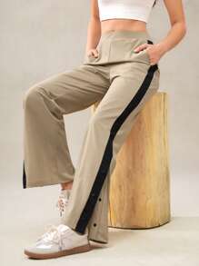OutZeal Pantaloni da donna con gamba dritta, leggeri, stretch, ad asciugatura rapida, con blocchi di colore, tasche con chiusura lampo, adatti per all'aperto e uso quotidiano, morbidi come seta