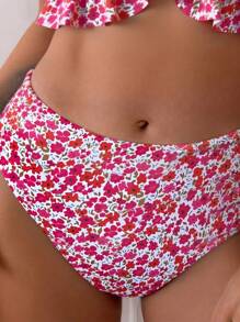 Swim Mod Urlaubs-Strand zufälliger Ditsy Blumen-Tankini Badeanzug