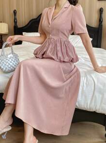 DAZY Conjunto de dos piezas para mujer para uso diario - Rosa - Ver 5