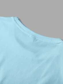 Manfinity Chillmode Men's Botanical Print Round Neck Loose Fit Summer Tank Top - Blue - View 6