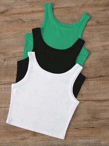 INAWLY Women Bow Embroidery Round Neck Vest Graphic Tees Women Tops