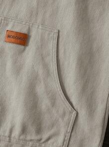 HIMLAND Men's Woven Slim Fit Contrast Color Block Long Sleeve Casual Shacket, Suitable For Autumn/Winter