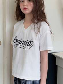 DAZY 青少年女孩秋季T恤，返校服装 - 白色 - 查看 3