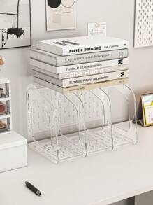 优质亚克力透明加厚创意简约大容量书架，办公桌书籍和文件整理器，返校