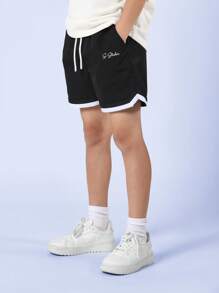 SUMWON 体育运动夏季训练步行网眼短裤带弹力抽绳篮球慢跑高性能健身网球短裤