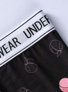 SHEIN 3件装青少年男孩字母松紧带休闲内衣套装 - 彩色 - 查看 8