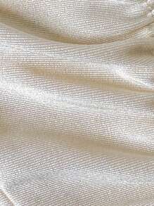 Elavelle 女士纯色丁字裤，简约设计，适合比基尼泳裤 - 杏色 - 查看 6