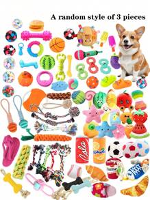 PETSIN 3/5/10/15/20pcs Pet Doll Set, Dog Chew Ball, Plush Squeaky Toys, Puppy Biting Toys, Realistic Plush Toys, Tooth-Friendly Chew Toys With Unique Designs, Interactive Toys For Small/Medium/Large Dogs, Indoor/Outdoor Use, Easy Storage, Random Styles/Colors, Popular Pet Toys Set In Europe & America - Multicolor - View 5