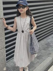 Dazy Kids Girls Sleeveless Round Neck Dress, Summer