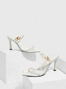 CUCCOO SZL 女士时尚链条设计优雅高跟凉鞋