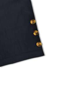 Calvaya Women's Loose Straight Leg Shorts, Casual Mid-Thigh Pants - Navy Blue - View 4