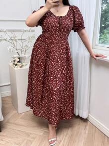 Modelyn Robe décontractée à manches courtes grande taille, idéale pour l'été - Multicolore - Voir 5