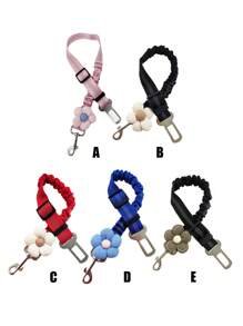 PETSIN 1pc Dog & Cat Car Harness Reflective Strap Retractable Leash, Pet Travel Car Belt With Adjustable Buckle, Automotive Pet Supplies, Popular In Europe & America - Multicolor - View 10