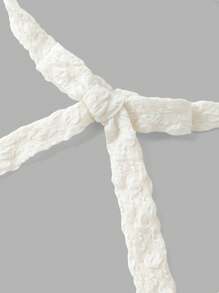 SHEIN Tween Girls Jacquard Knit Square Neck Bowknot Camisole