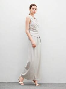 CUCCOO BIZCHIC 时尚优雅简约踝带高跟凉鞋 - 米色 - 查看 10