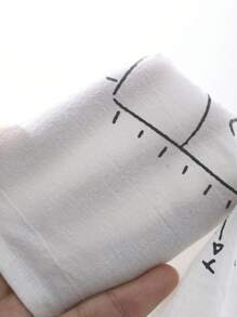 DAZY Young Boy Casual Math Formula Print Short Sleeve Shirt - White - View 7