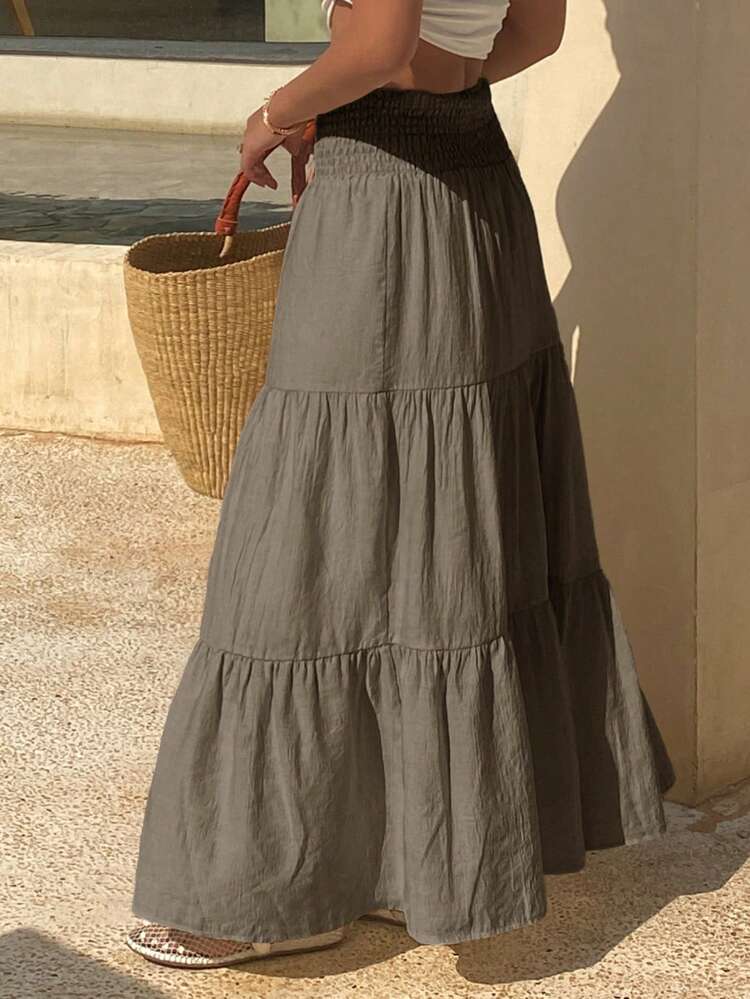 Women's Flared Peplum Skirt, Summer Vacation Outfits Women