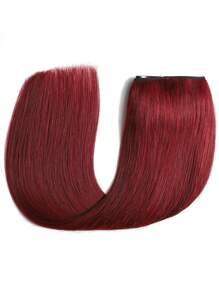 Burgundy Clip In Hair Extensions Real Human Hair 1Pc 5 Clips Remy Human Hair Clip In Extensions Soft Silky Straight For Women 99J Hair Extensions Halloween Costumes - S99J - View 7