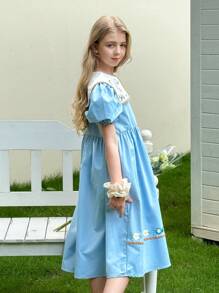 LMoss Kids LMoss Tween Girls Dresses - Baby Blue - View 4