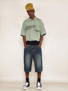 SUMWON Studios 个性衬衫 宽松宽松 社交距离 洛杉矶街头潮流 纽扣领 休闲 春夏 柔软经典 长款