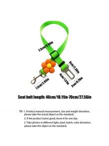 PETSIN Sunflower Pattern Pet Dog/Cat Car Leash, Adjustable Car Pet Traction Rope, Vehicle Belt, Pet Supplies, Retractable Pet Car Leash