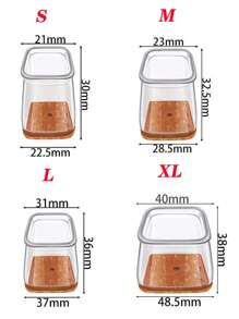 4/8/16/24件方形椅腿地板保护垫、硬木地板家具垫、椅腿家具滑块、椅子矩形地板保护垫、硅胶椅腿盖，有效保护地板和桌腿 - 棕色 - 查看 4