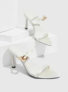 CUCCOO SZL 女士时尚链条设计优雅高跟凉鞋