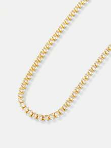 MOTF PREMIUM 镀银全方晶锆石水晶网球链 - 金黃色 - 查看 2