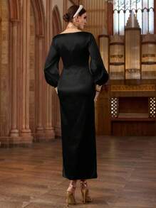 Al Najma 女士优雅花朵刺绣装饰阿拉伯风格长裙